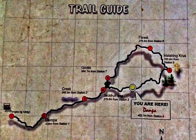 Trail Guide Map of Mt. Manabu